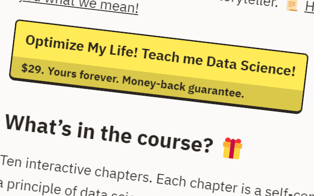 Screenshot of a button to buy a course