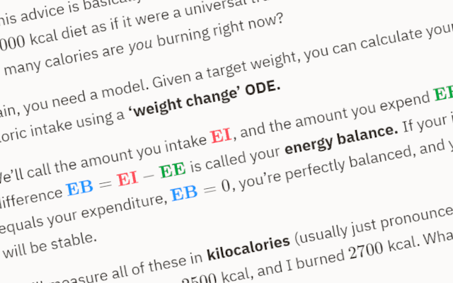 Screenshot of text with colored math